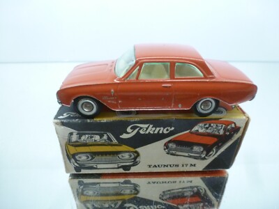 TEKNO DENMARK 826 FORD TAUNUS 17M - RARE -RED 1:43- FAIR IN BOX
