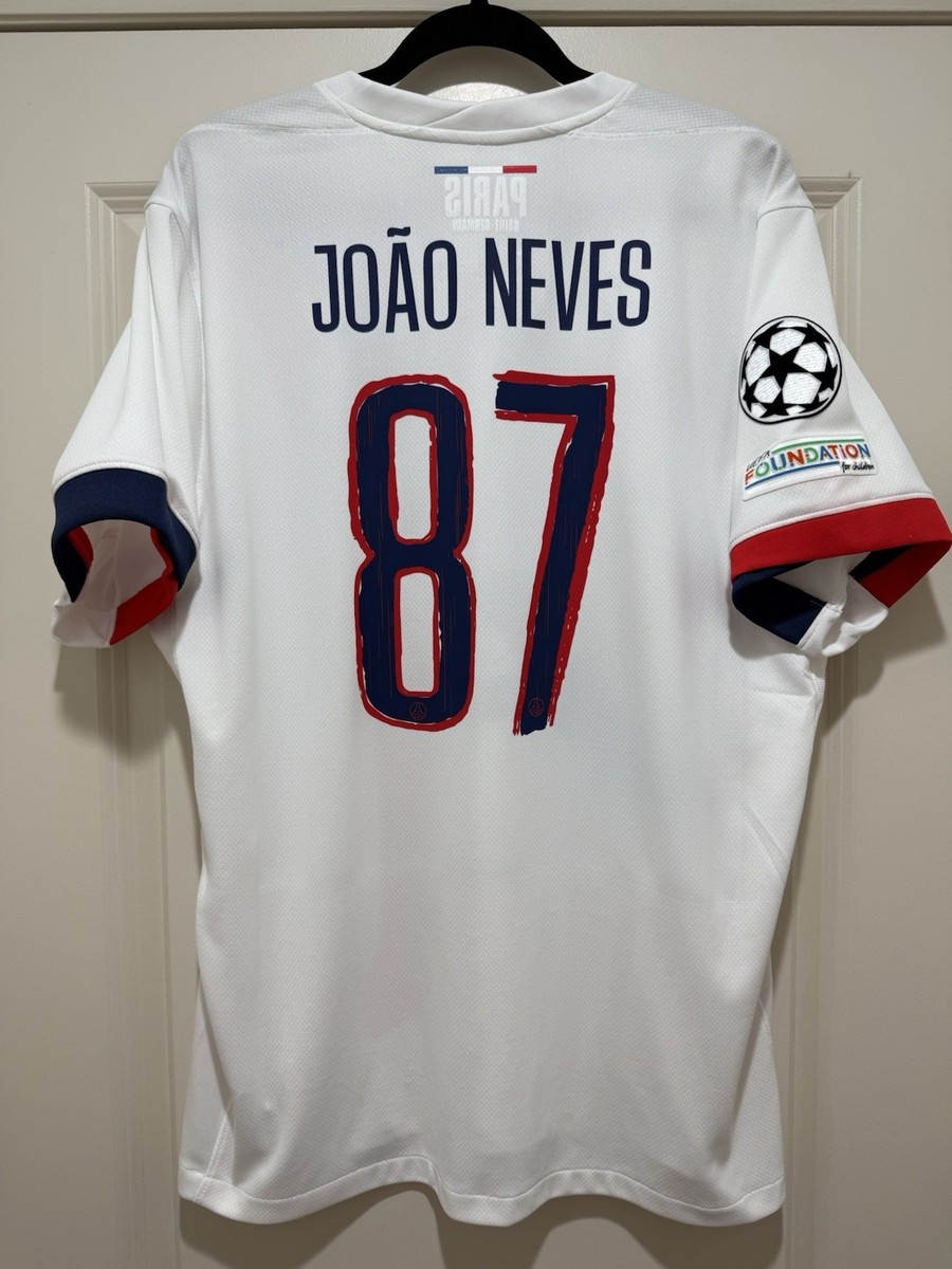 Joao Neves #87 Mens XL Nike Paris Saint-Germain Away STADIUM