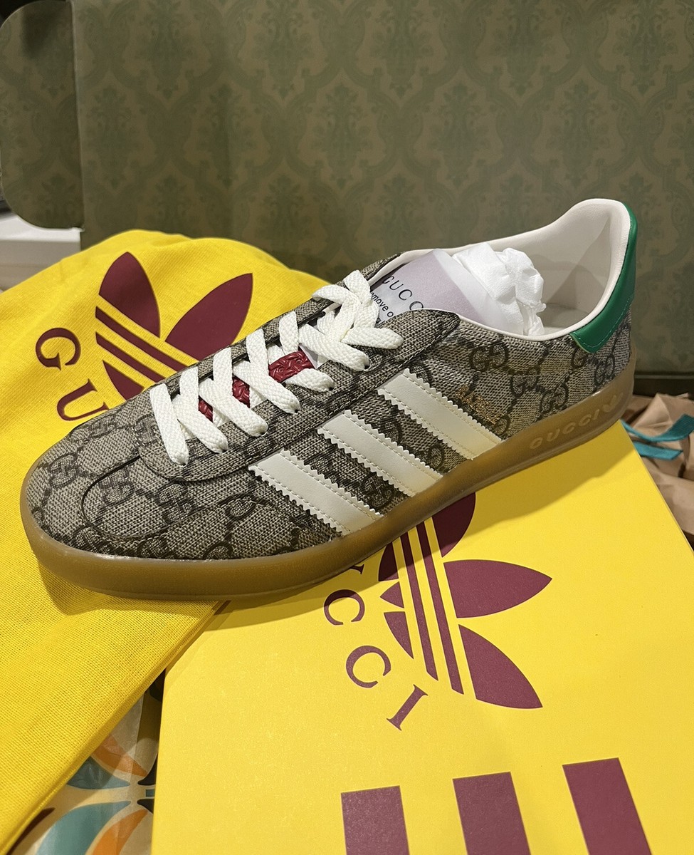 Adidas X Gucci Women's Gazelle Sneakers Original UK 6 GG Monogram