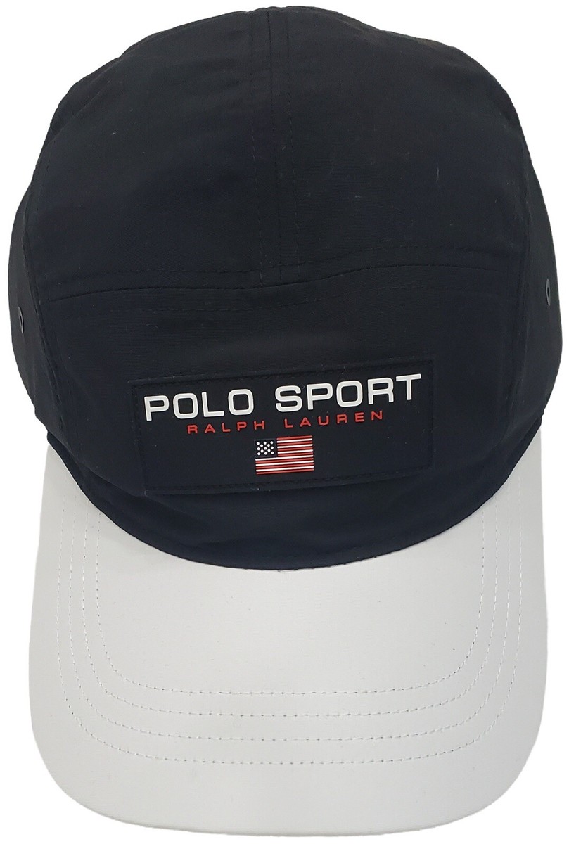 Polo Ralph Lauren Black /White Polo Sport Nylon 5 Panel Hat NWT | eBay