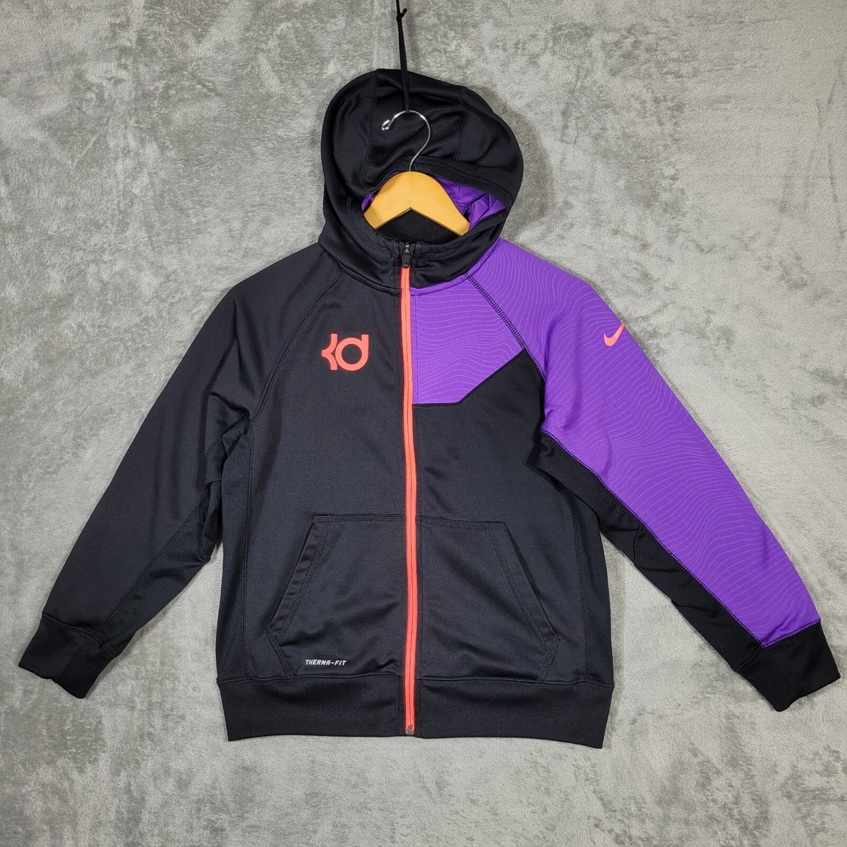 Nike Dri Fit Boys Large KD Kevin Durant Hooded Full Zip Jacket