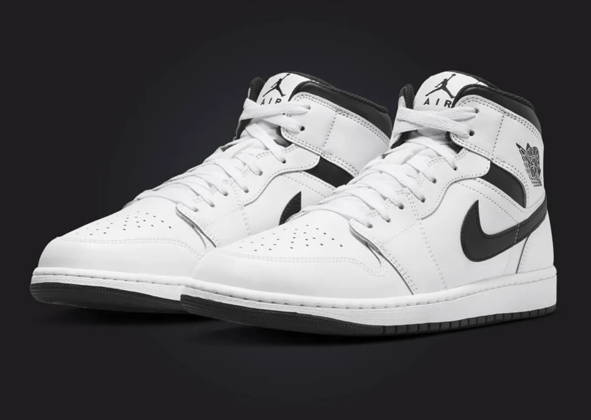 Nike Air Jordan 1 Mid Reverse Panda White Black DQ8426-132 Men's