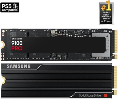SAMSUNG SSD 9100 PRO 1TB 2TB 4TB 8TB (Heatsink) M.2 2280 PCIe 5.0
