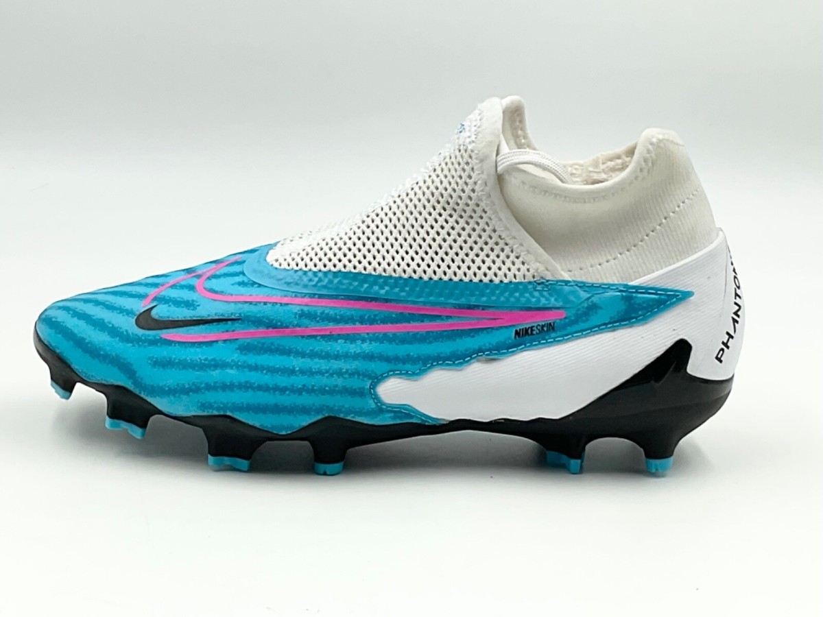 Nike Unisex Phantom GX Elite DF FG Soccer Cleats Blue/Pink/White