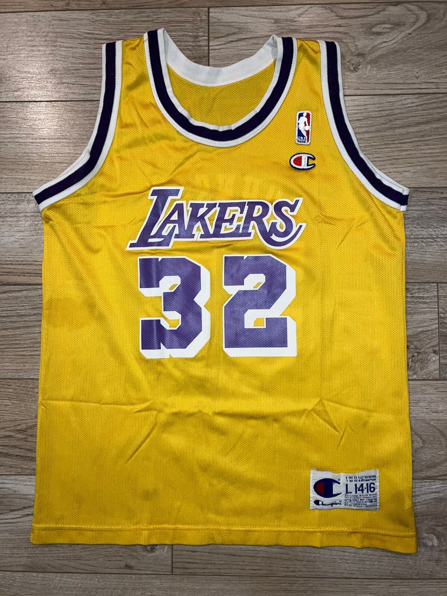 Magic Johnson #32 Los Angeles LA Lakers NBA Champion Jersey Youth