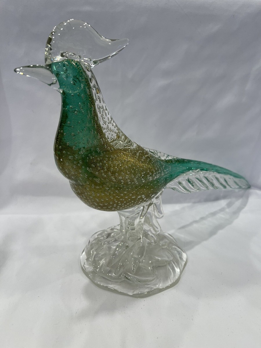 MURANO RARE VINTAGE c1950 ARCHIMEDE SEGUSO GLASS PHEASANT