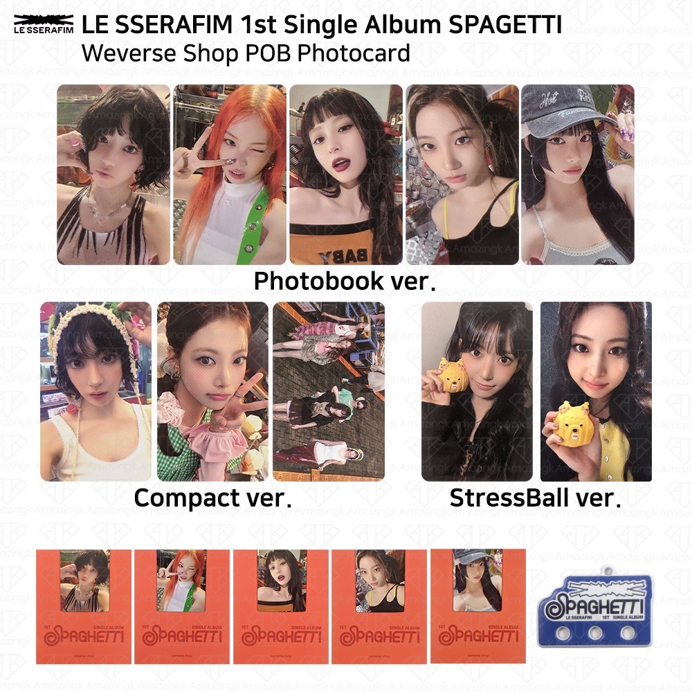 LE SSERAFIM 1st Single Album SPAGHETTI Weverse Shop POB Photocard