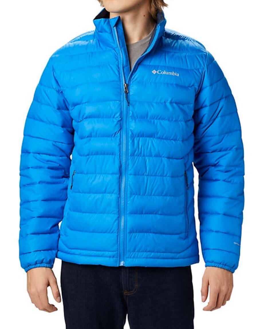 New Men's XL Columbia Powder Lite Insulated Jacket Azure Blue Orig