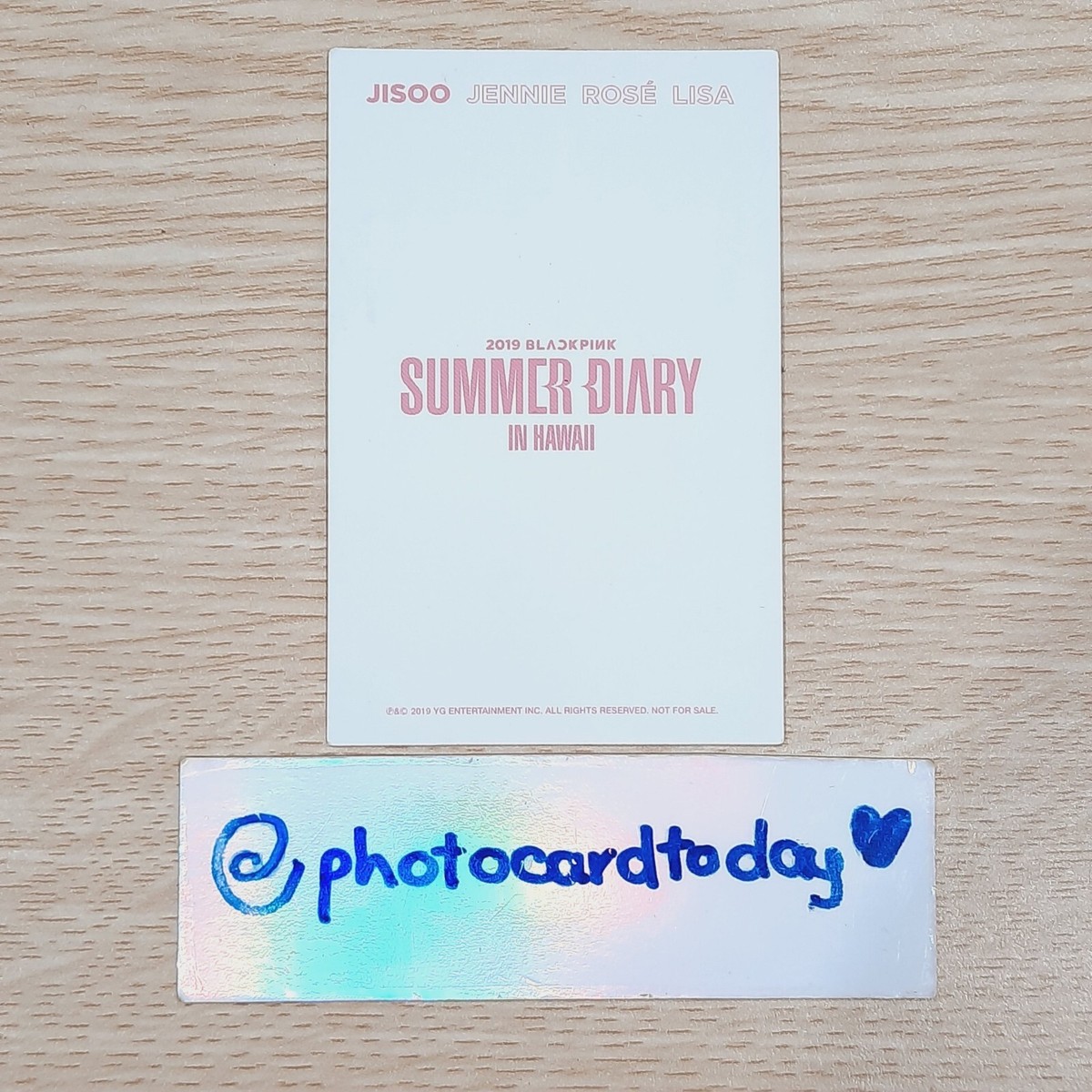 BLACKPINK SUMMER DIARY 2019 IN HAWAII OFFICIAL PHOTOCARD POLA KPOP