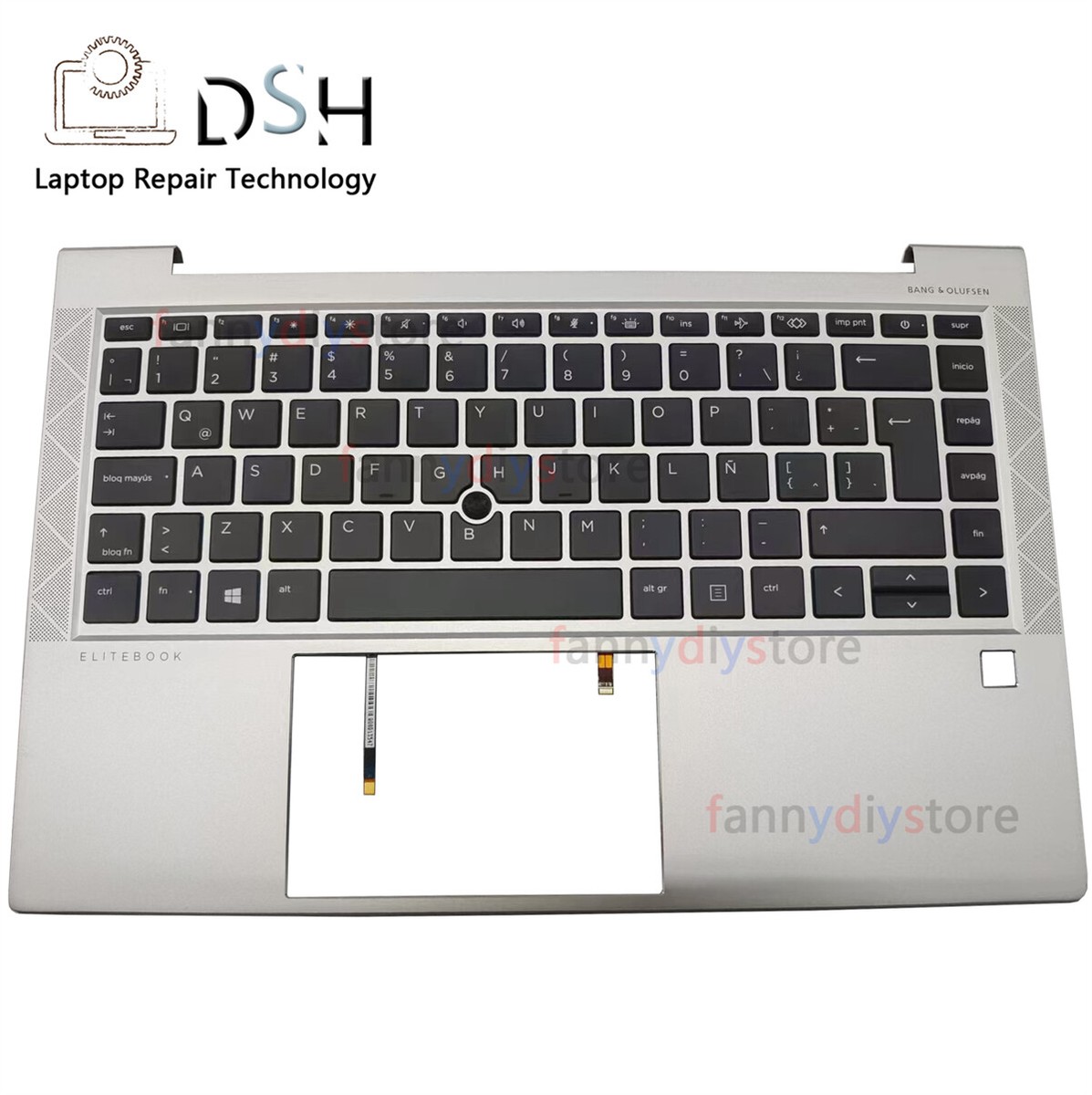 Latin M36312-161 HP EliteBook 840 G8 Palmrest Keyboard Bezel Cover
