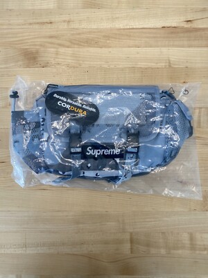 Supreme SS20 Blue Chocolate Chip Camo Mesh Waist Bag Box Logo Bogo