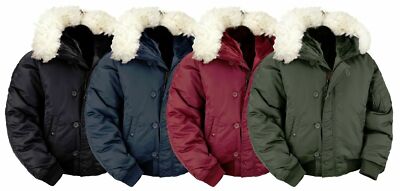 N2B Flight Jacket Parka Army Military Warm Winter Snorkel Padded