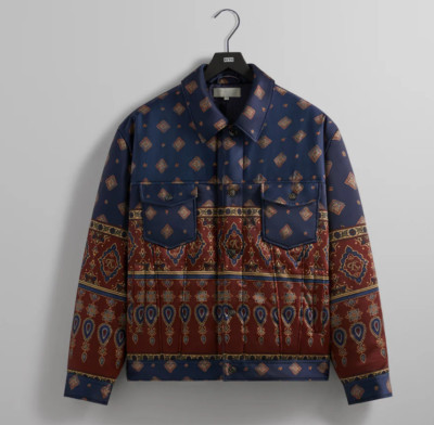 Kith Puffed Jase Satin Trucker Jacket Medium DFFECTIVE please see