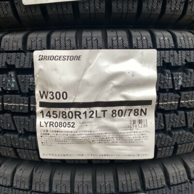 BRIDGESTONE W300 145/80R12 80/78N(6PR) 4pcs Studless snow tires