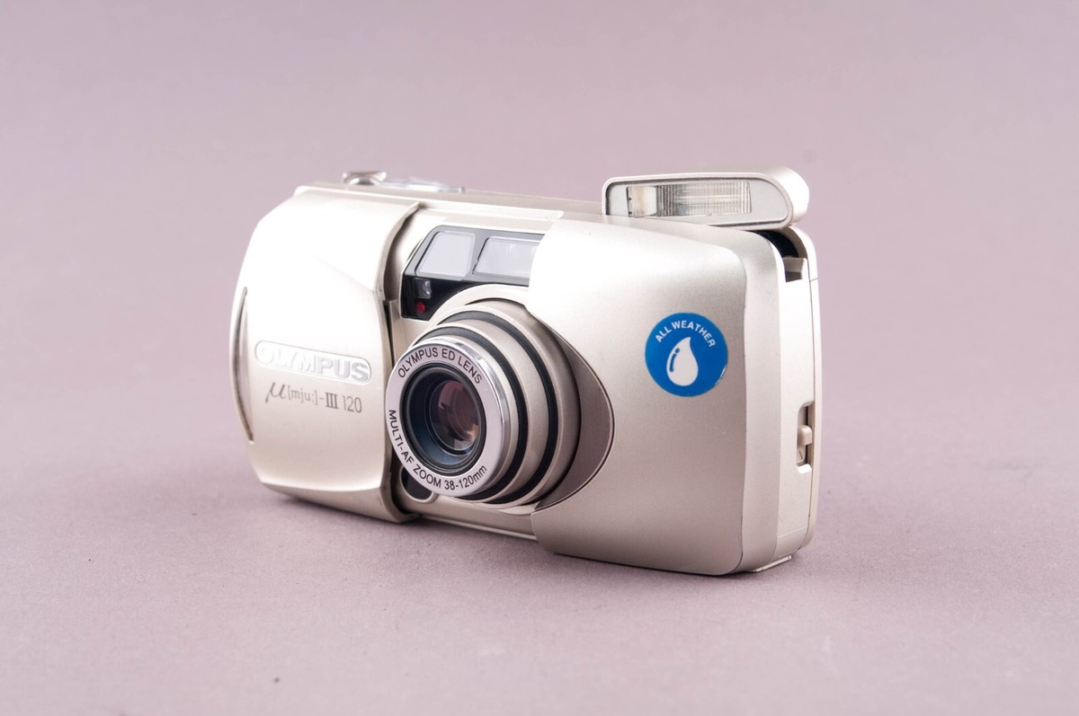 Olympus MJU III 120 Quartz Date 35mm Point & Shoot Film Camera
