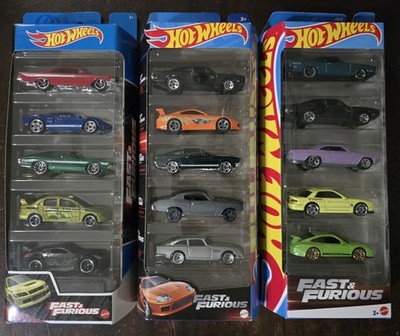 Hot Wheels 2021-2025 Fast & Furious 5 Pack Toyota Supra Nissan
