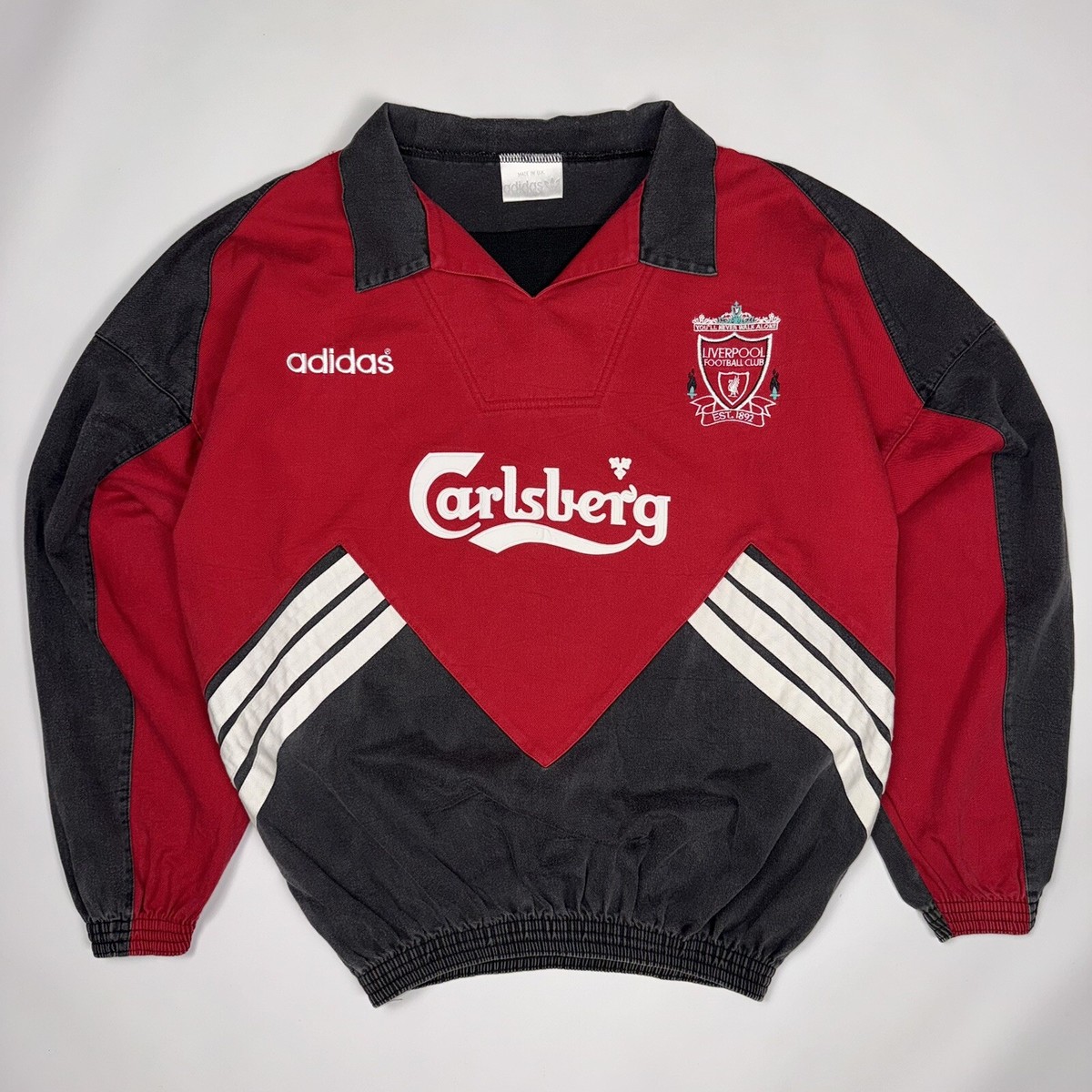 LIVERPOOL 1993 1995 FOOTBALL SOCCER TRAINING DRILL TOP SWEATSHIRT