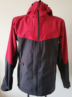 Mammut Gore-tex membrane Rain Waterproof Red/Black Jacket size