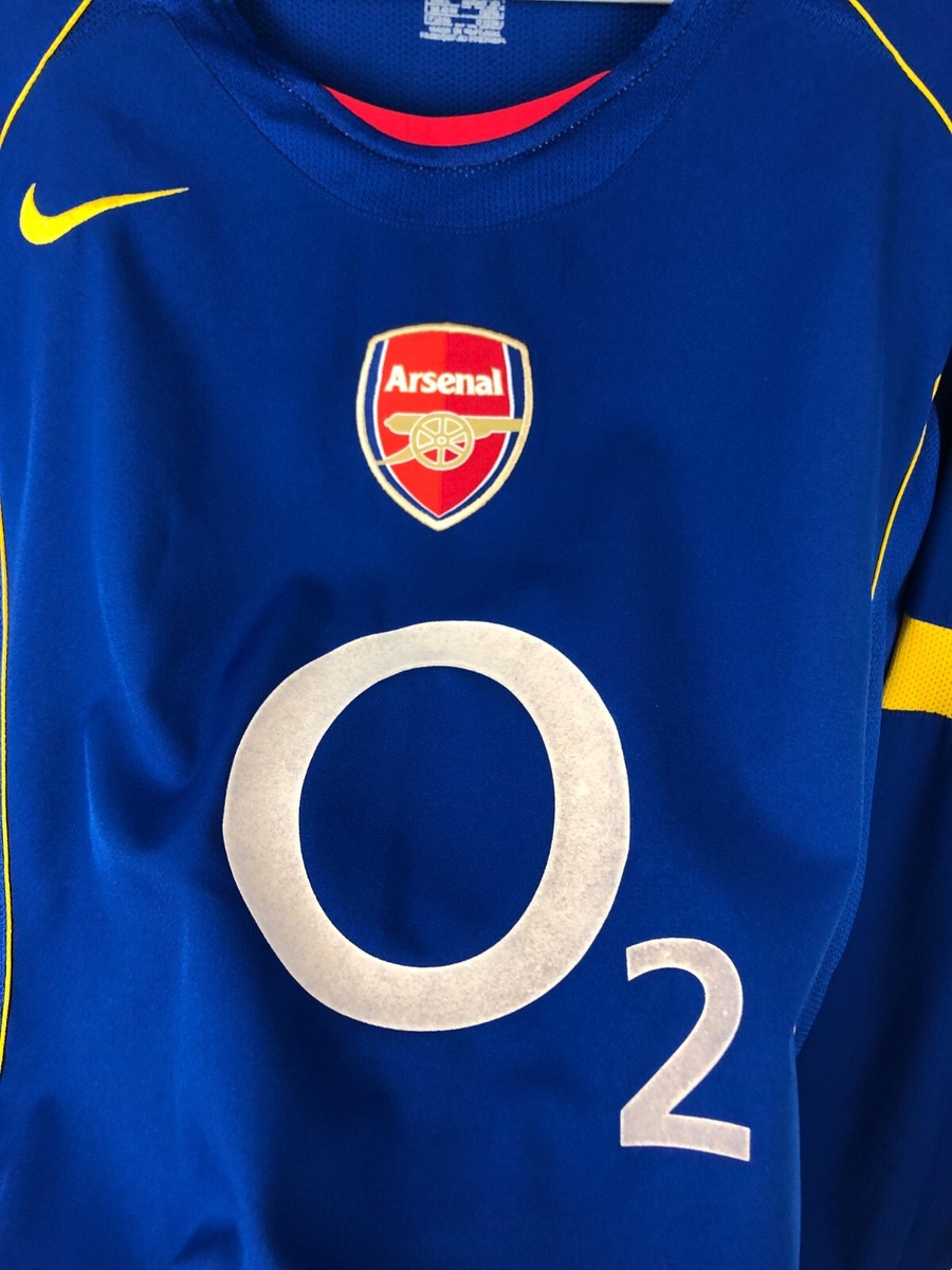 Arsenal Away football shirt 2004 Soccer Nike o2 Jersey Long Sleeve