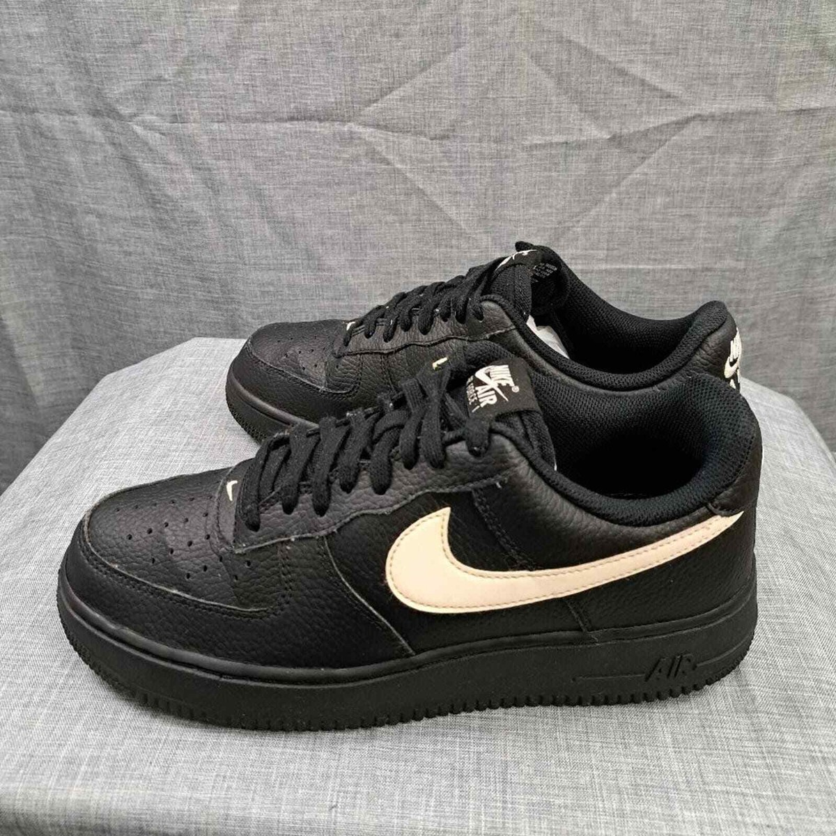 Nike Air Force 1 Low '07 Black Leather 2018 Size 9 Men | eBay