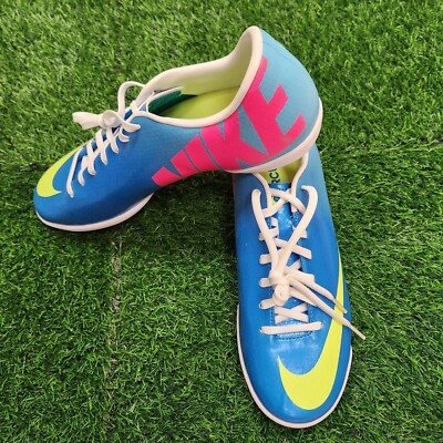 Nike Mercurial Victory IV Indoor Men's Soccer Shoes Blue-Neon | eBay