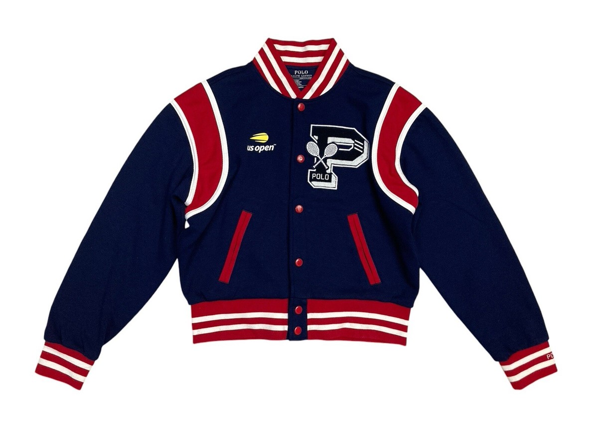 Women's Polo Ralph Lauren Navy Us Open Size Small Varsity Jacket