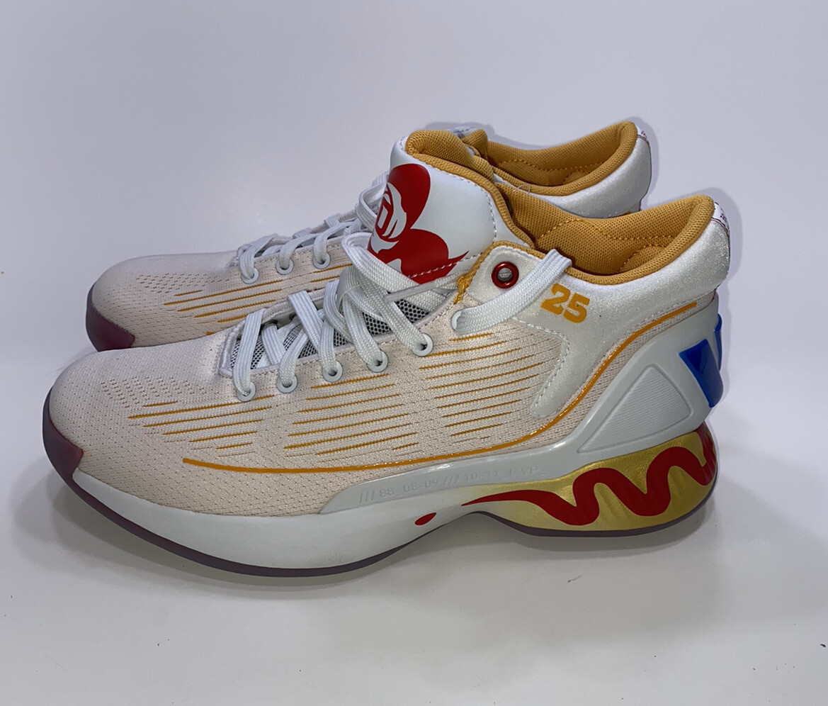 Adidas D Rose 10 X McDonalds Men's Size 7 Basketball Shoes White