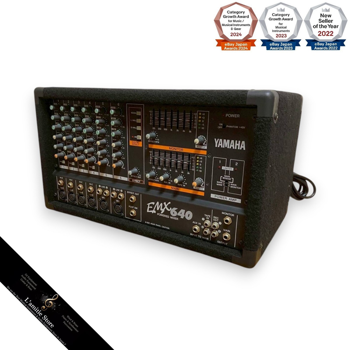 YAMAHA EMX640 Powered Mixer 6-Channel Dual Amplifier Digital