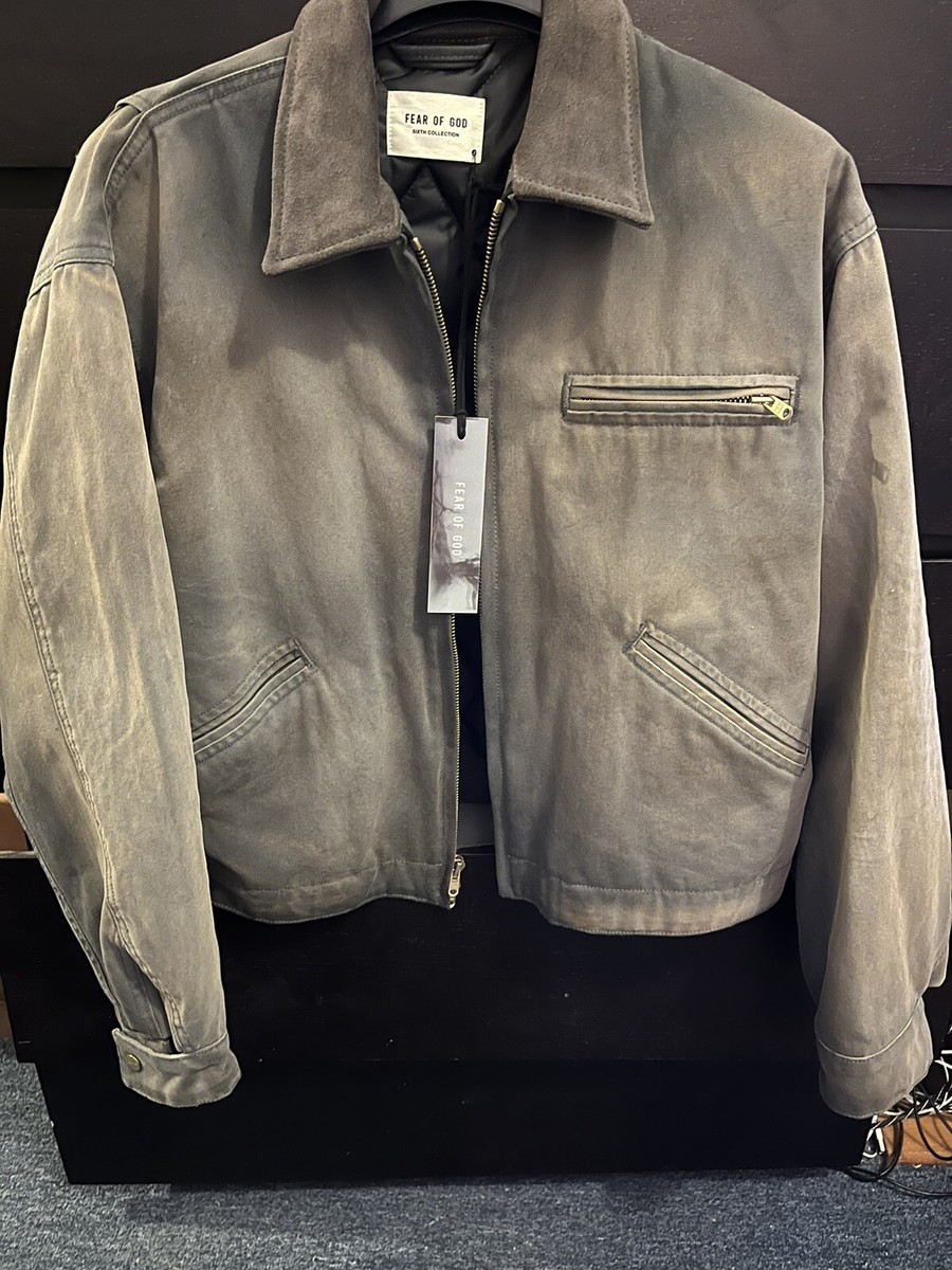 Fear Of God Sixth Collection - Work Jacket Distressed Gray NEW
