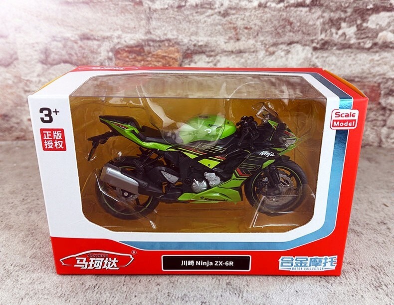 1/12 Scale Kawasaki Ninja ZX-6R ZX6R bike Motorcycle Toy Model BOX