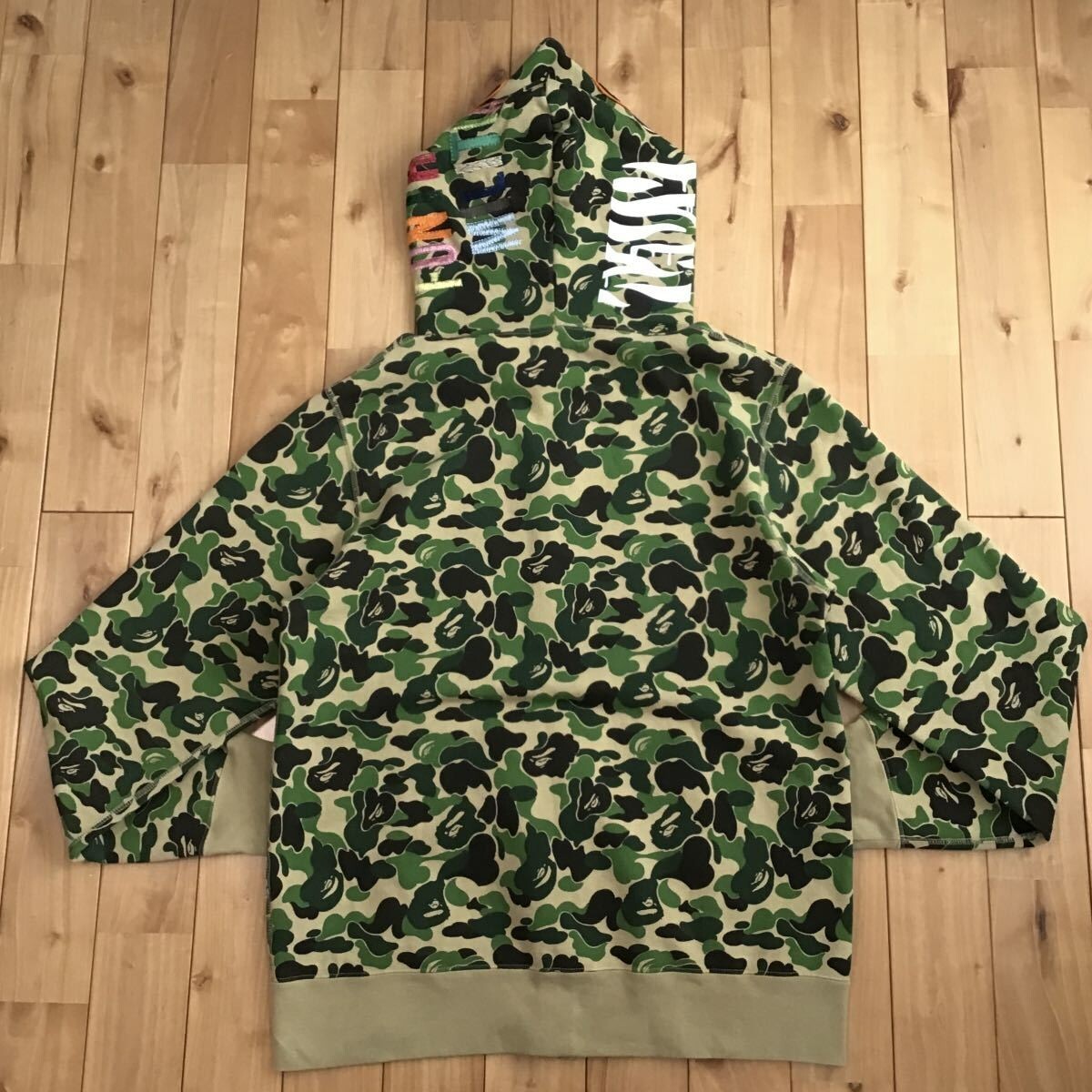 BAPE ABC camo green tiger full zip hoodie A Bathing Ape Size XL | eBay
