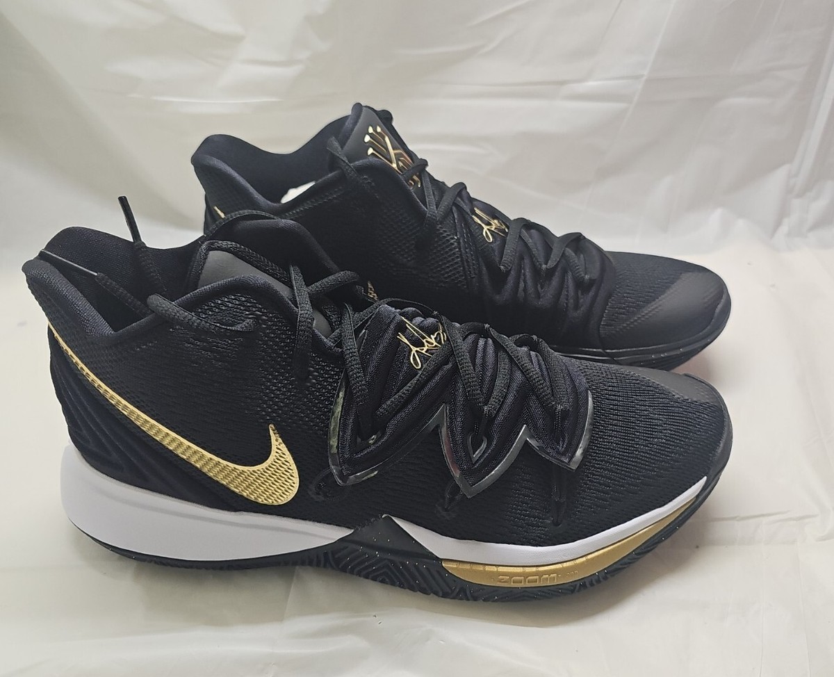 Nike Kyrie 5 Black Metallic Gold 2019 Mens Basketball Shoes Size