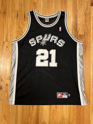 TIM DUNCAN SAN ANTONIO SPURS NIKE AUTHENTIC ROOKIE JERSEY WHITE