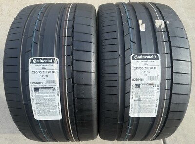 TWO BRAND NEW 295/30ZR20 101Y Continental SportContact 6 Tires
