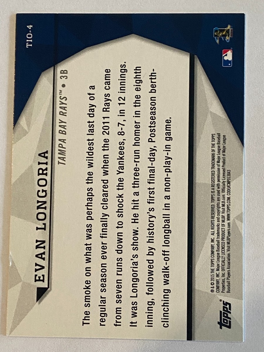 EVAN LONGORIA TOPPS 自筆サイン GAME USED パッチ EVAN LONGORIA