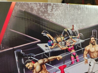 WWE Wrekkin' Raw Brawl Ring w/ Cody Rhodes & Seth Rollins Figures