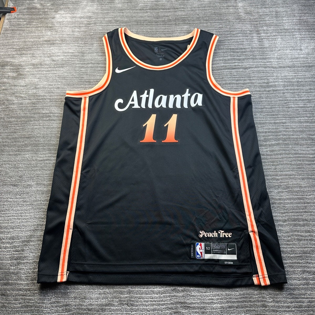 NEW Trae Young Atlanta Hawks Nike Jersey Mens XL Black Peach Tree