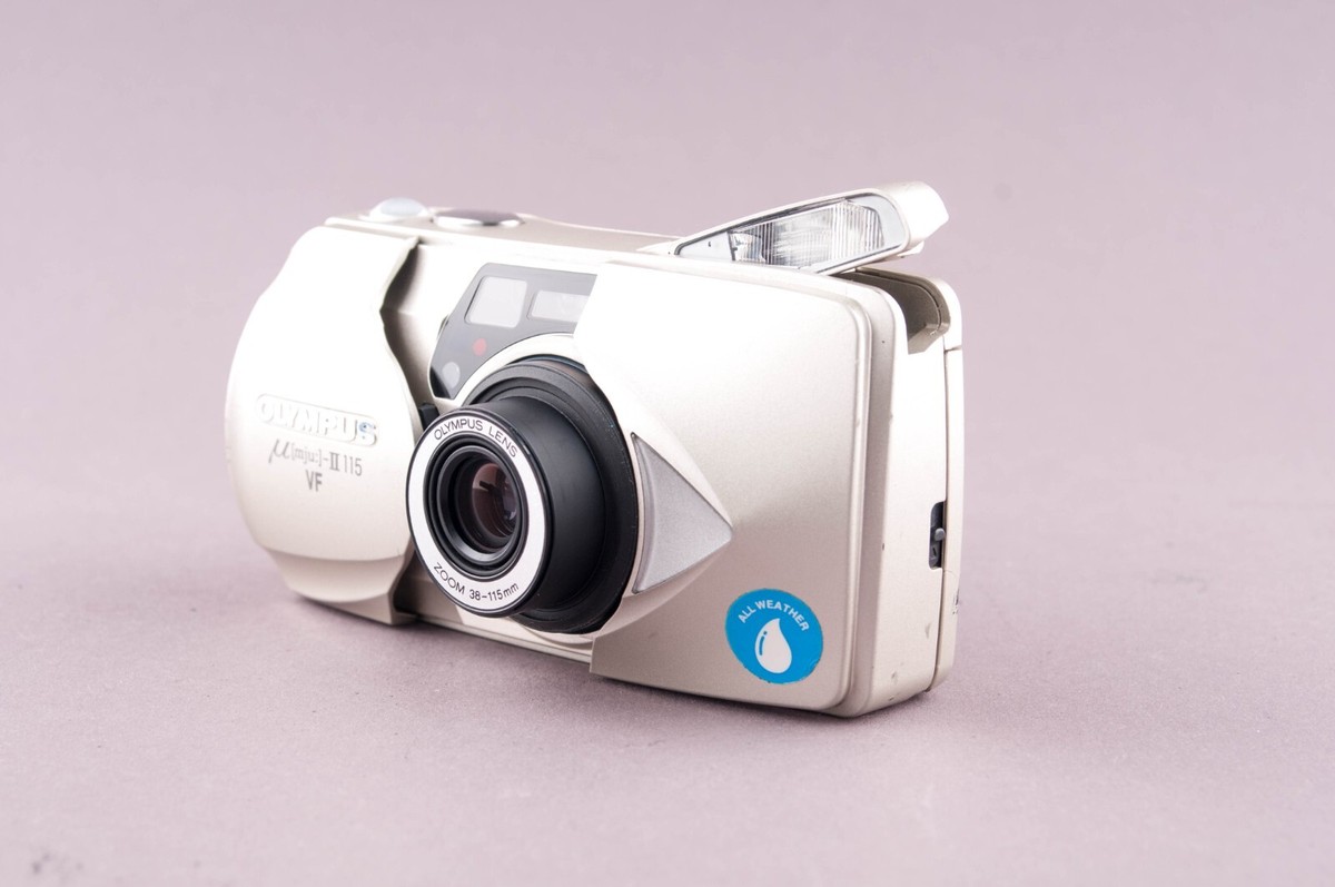 Olympus Mju II Zoom 115 VF Panorama 35mm Point & Shoot Film Camera