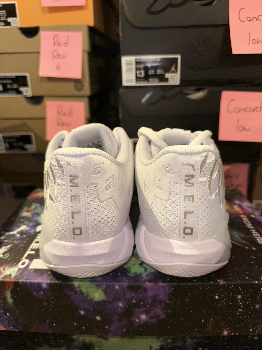 Puma MB.01 MB1 Low Triple White Silver Gs Sz 5y (6.5W) Brand New