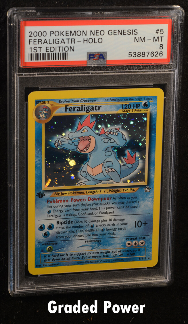Neo Genesis 1st Edition Feraligatr PSA 8 HOLO (7626) 5/111 Pokemon