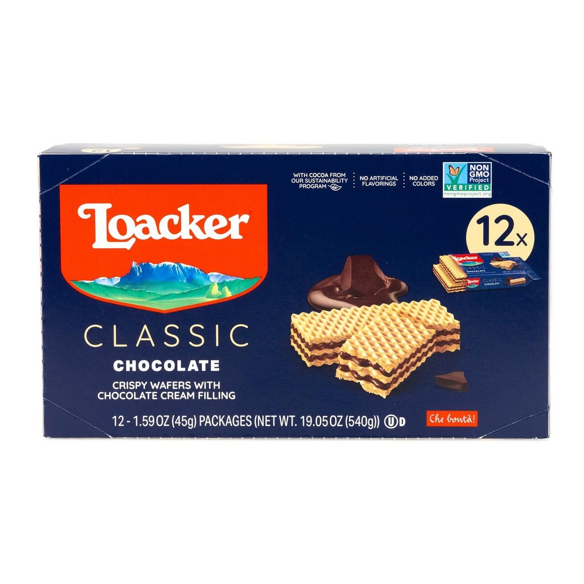 Loacker Classic Chocolate Wafers - Premium Crispy Wafer Cookies