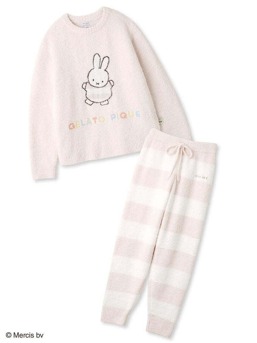 Gelato Pique Dick Bruna Miffy PAJAMA Pullover Long Pants Set Pink