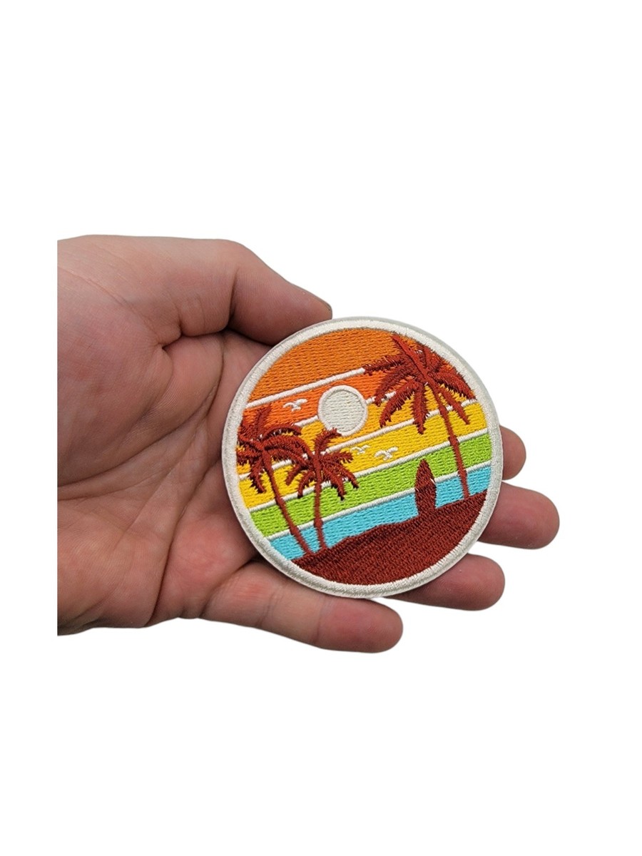 Hawaii Tropical Surfing Surf Board Vintage Style Retro 80s Iron on