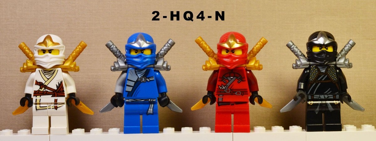 Lego Ninjago ZX Minifigures Lot of 4 Jay Kai Cole Zane w/ Weapons