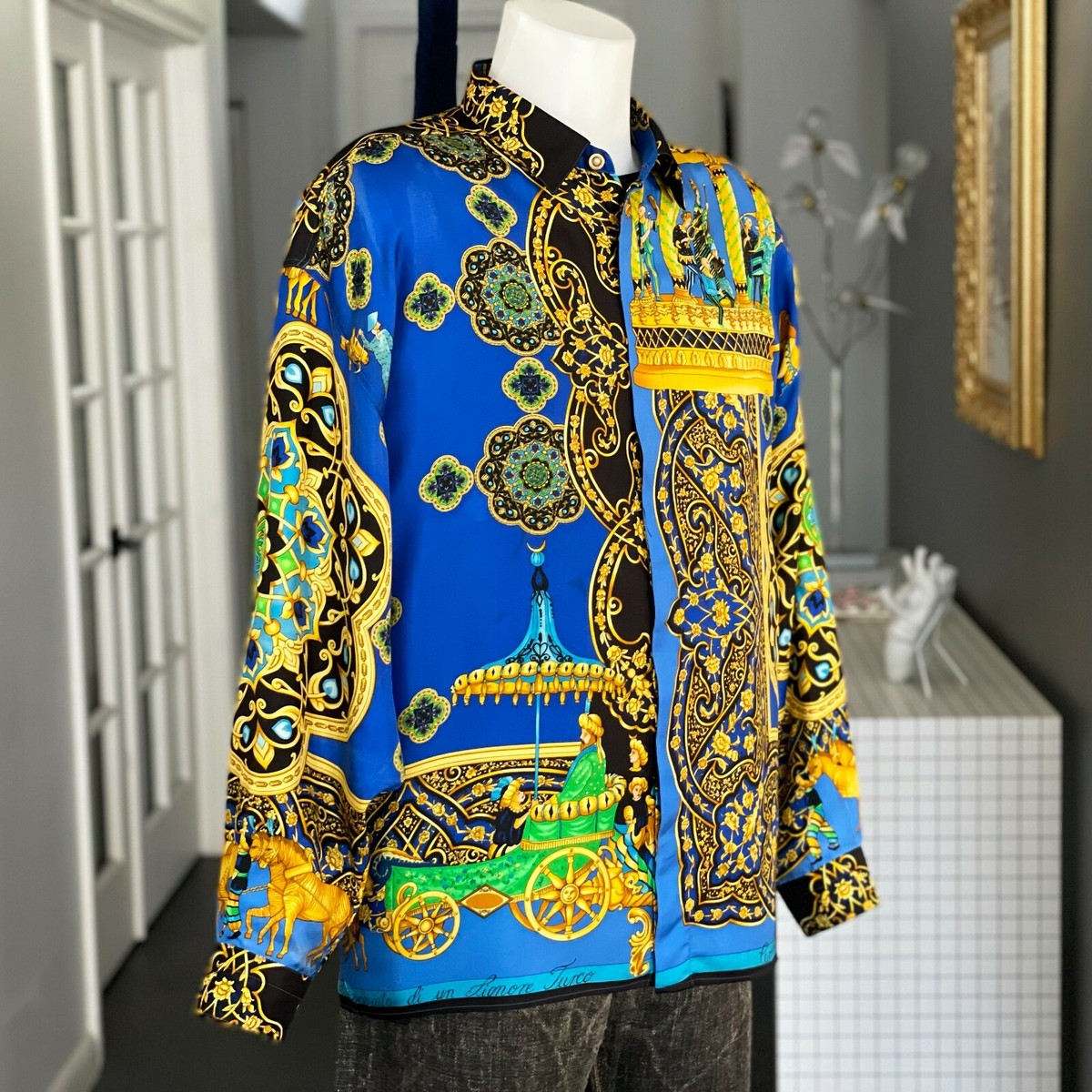 V2 by VERSACE silk shirt Suleiman The Magnificent print size XL