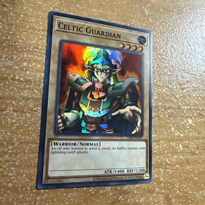 🔥 YUGIOH Celtic Guardian LOB-EN007 SUPER RARE HOLOFOIL NEAR MINT