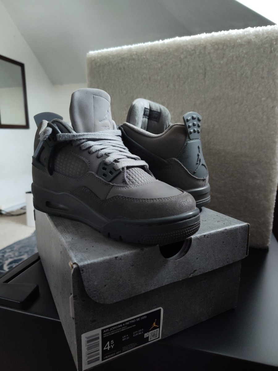 Boys Shoes Size 4.5 Jordans 4 Wet Cement.Comes With Box | eBay