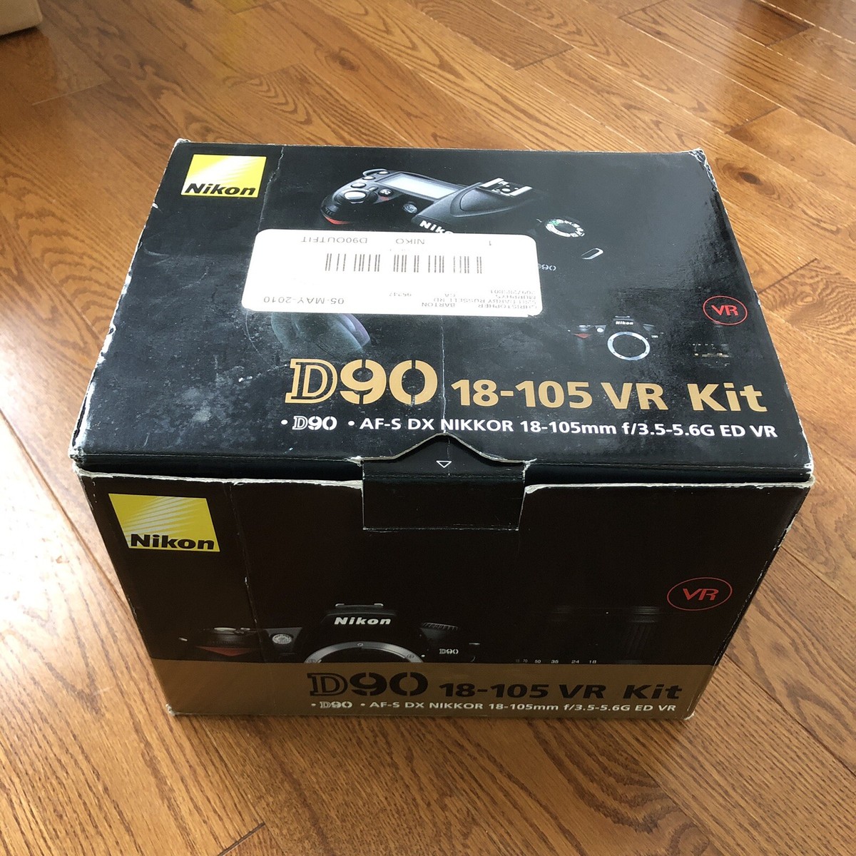 Nikon D90 Kit 18-105mm f/3.5-5.6G ED VR Lens Original Box | eBay