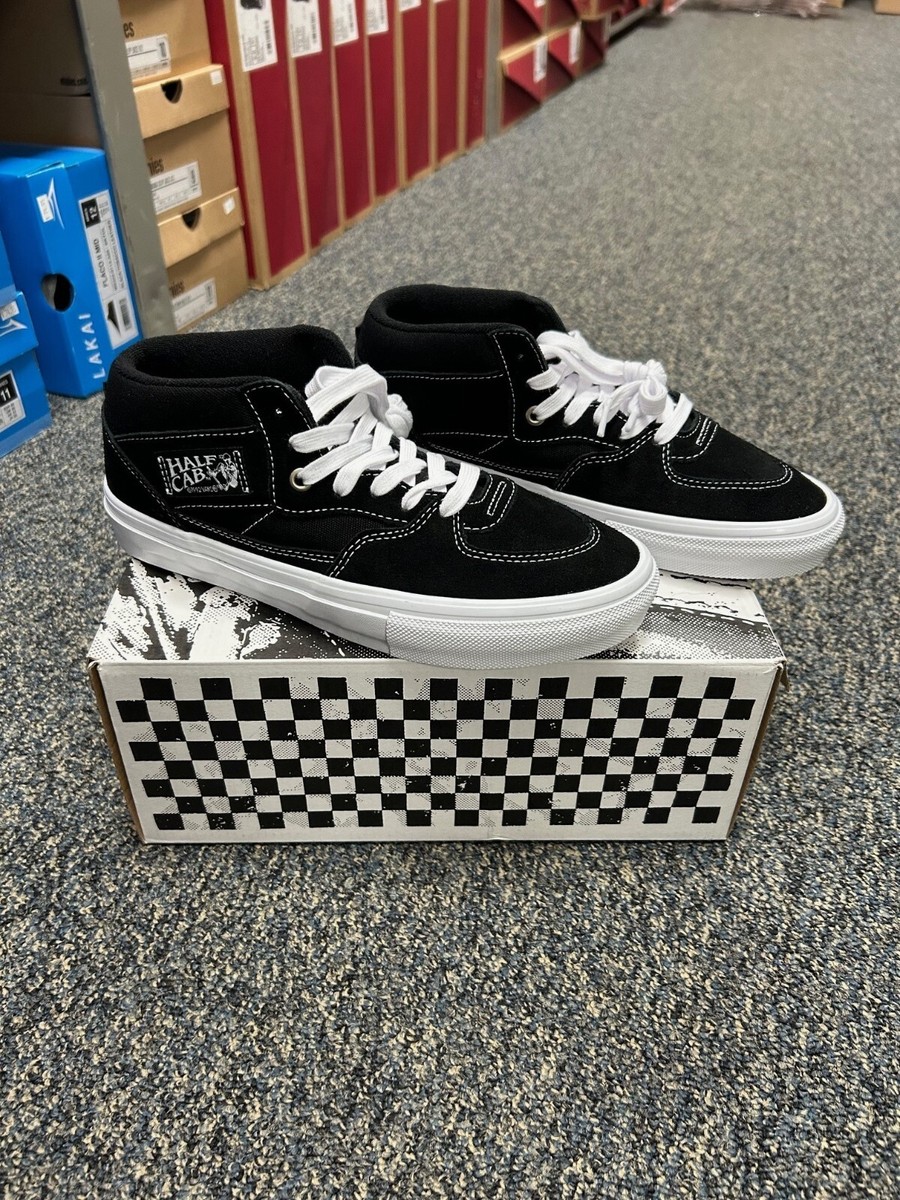 VANS SKATE HALF CAB (BLACK/WHITE) MEN'S SIZE 8.5 | eBay