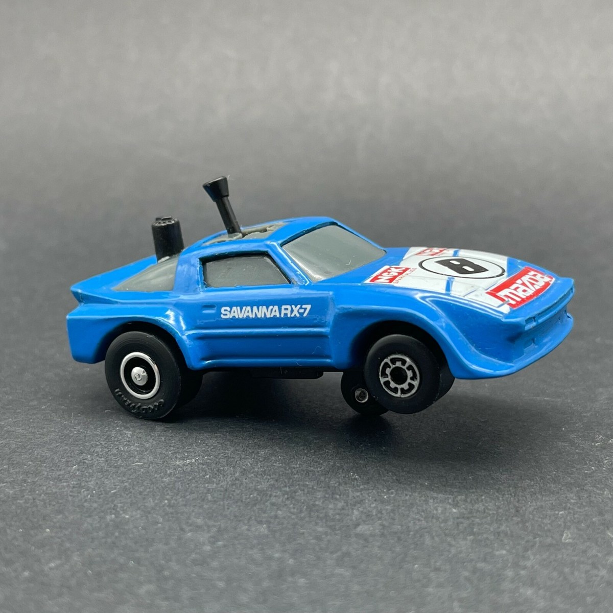 Matchbox Trick Shifters Toy Mazda Savanna RX-7 Car Blue 1/64 Scale
